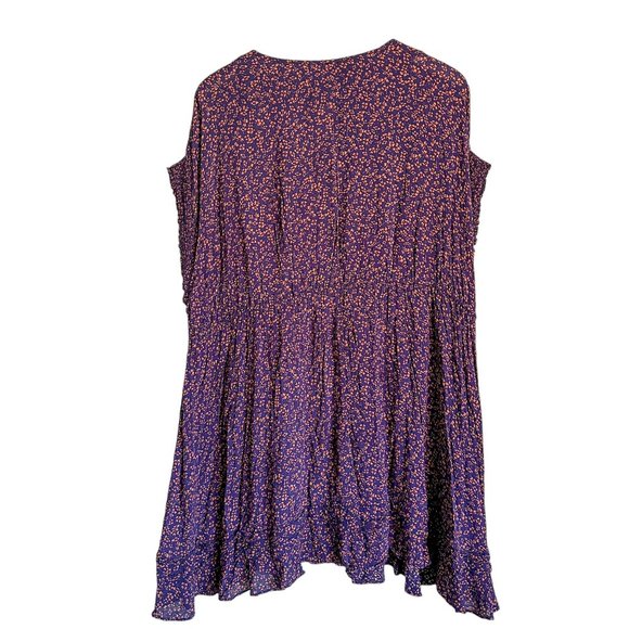 Free People One Fine Day Mini Dress Blue Combo - Picture 5 of 8